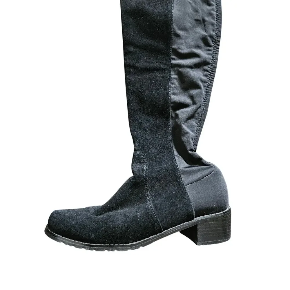 Stuart Weitzman Russell & Bromley Black Suede Over-the-Knee Boots Size 36 US 6